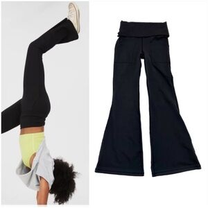 *Offline by Aerie Black Women's The Hugger High Rise Flare XL Leggings #I